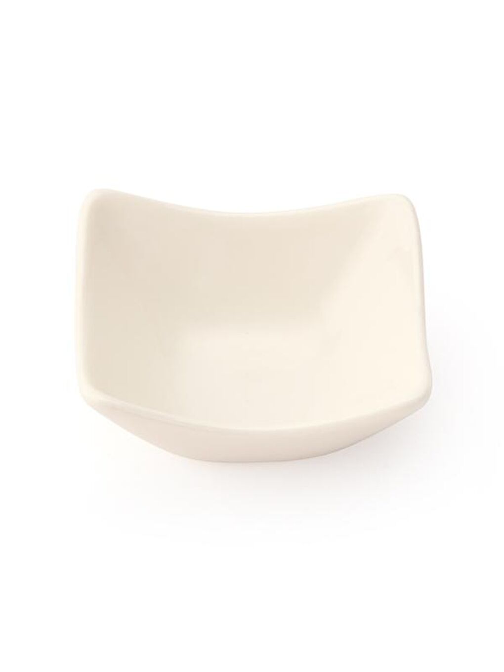 Porselen Kare Sosluk ve Çerezlik - Beyaz - 7,5 cm-2