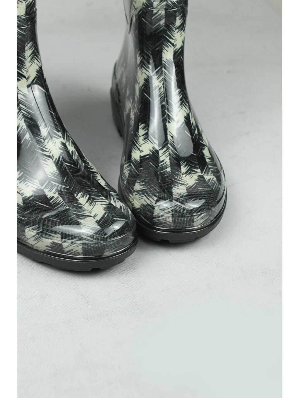 Siyah 1945 Su Geçirmez Yağmur Çizmesi Kadın-6