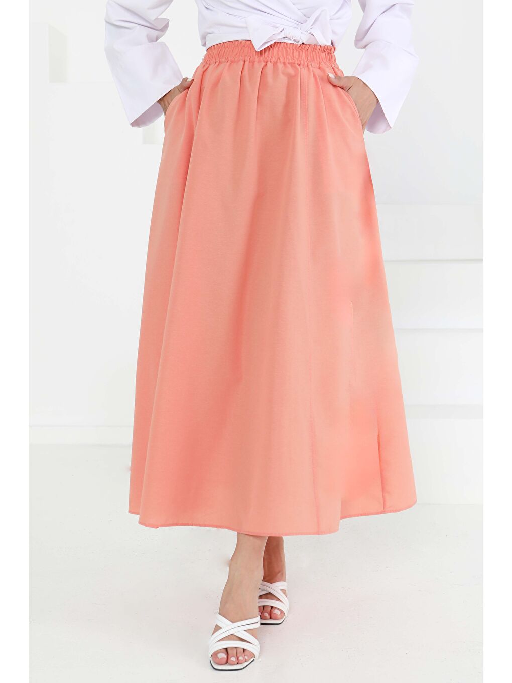 Cepli Keten Etek Mercan - 27294-1