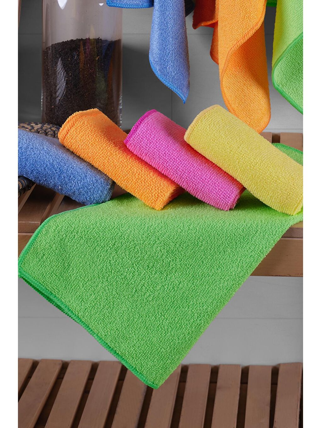 Znp Home Sarı Terry | Microfiber 5'li Süper Emici Kurulama Bezi, Temizlik Bezi - 2