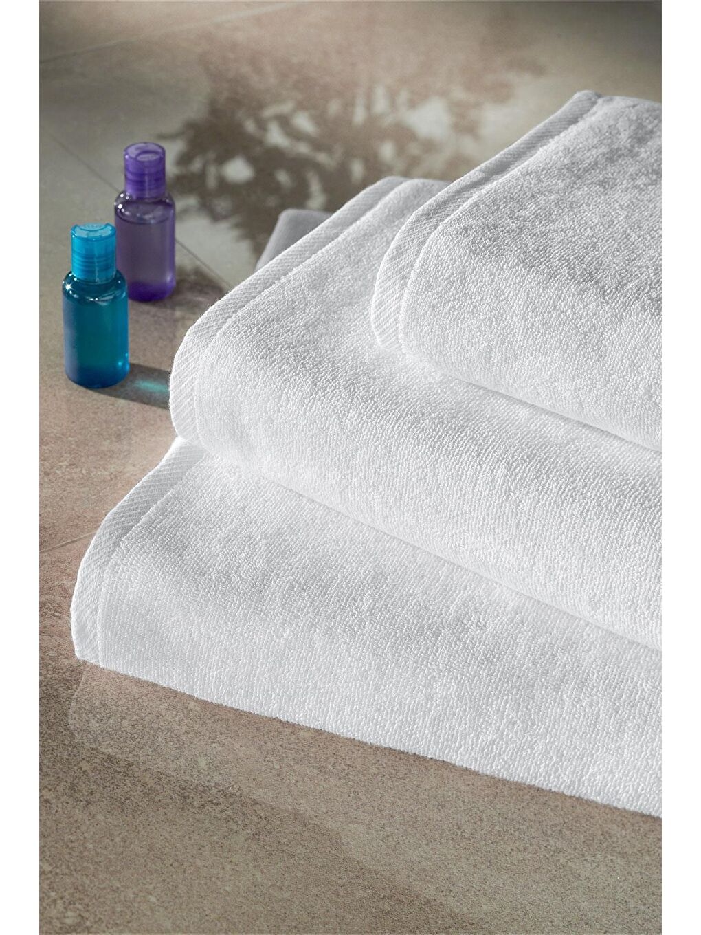 Beyaz 2 Adet İperion Serisi Otel Banyo Havlusu 70x140 450gr