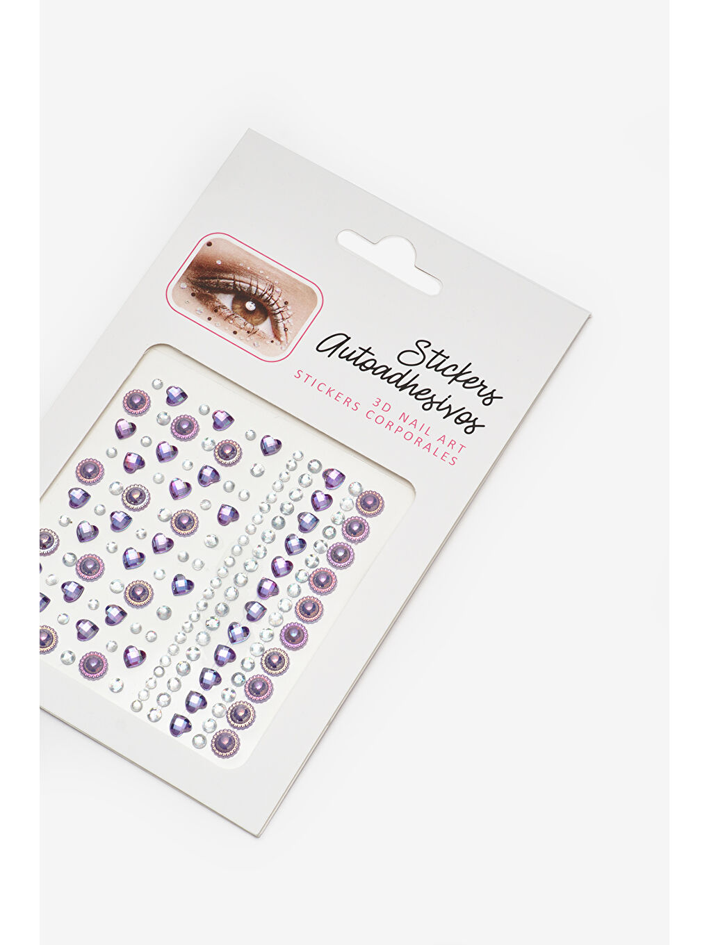 Lila  Yuvarlak ve Kalp Model Kız Çocuk Yüz ve Tırnak Sticker-1