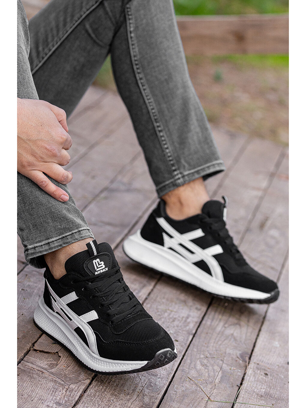 Siyah D120 Günlük Ortopedik Erkek Sneaker Spor Ayakkabı-2