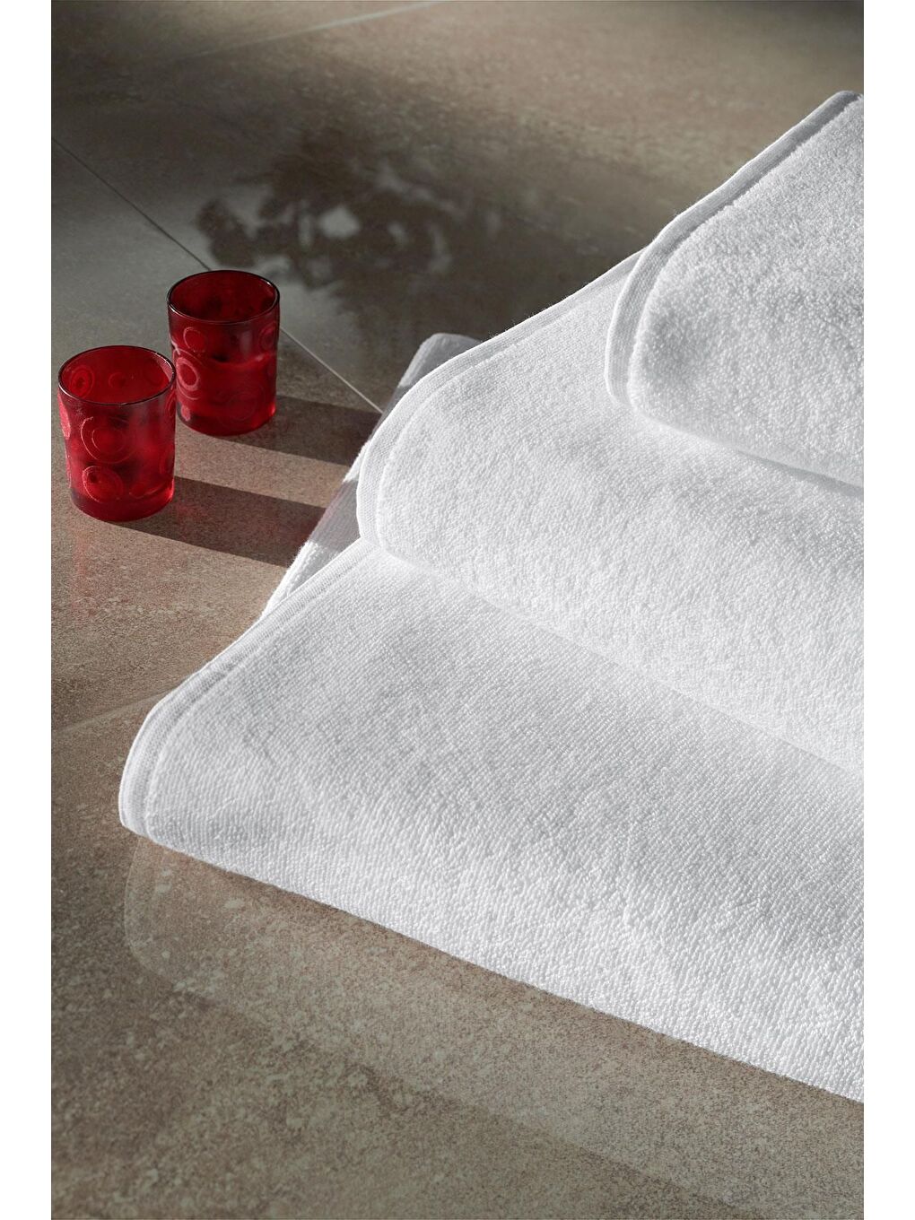 Beyaz 4 Adet Rea Serisi Otel El Yüz Havlusu 50x90 300gr