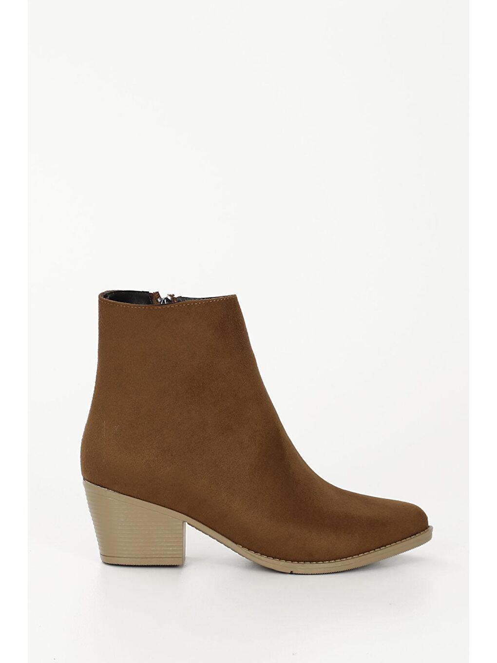 Kahverengi TABA  Sivri Burun Topuklu Western Kovboy Kadın Günlük Bot 35805-3