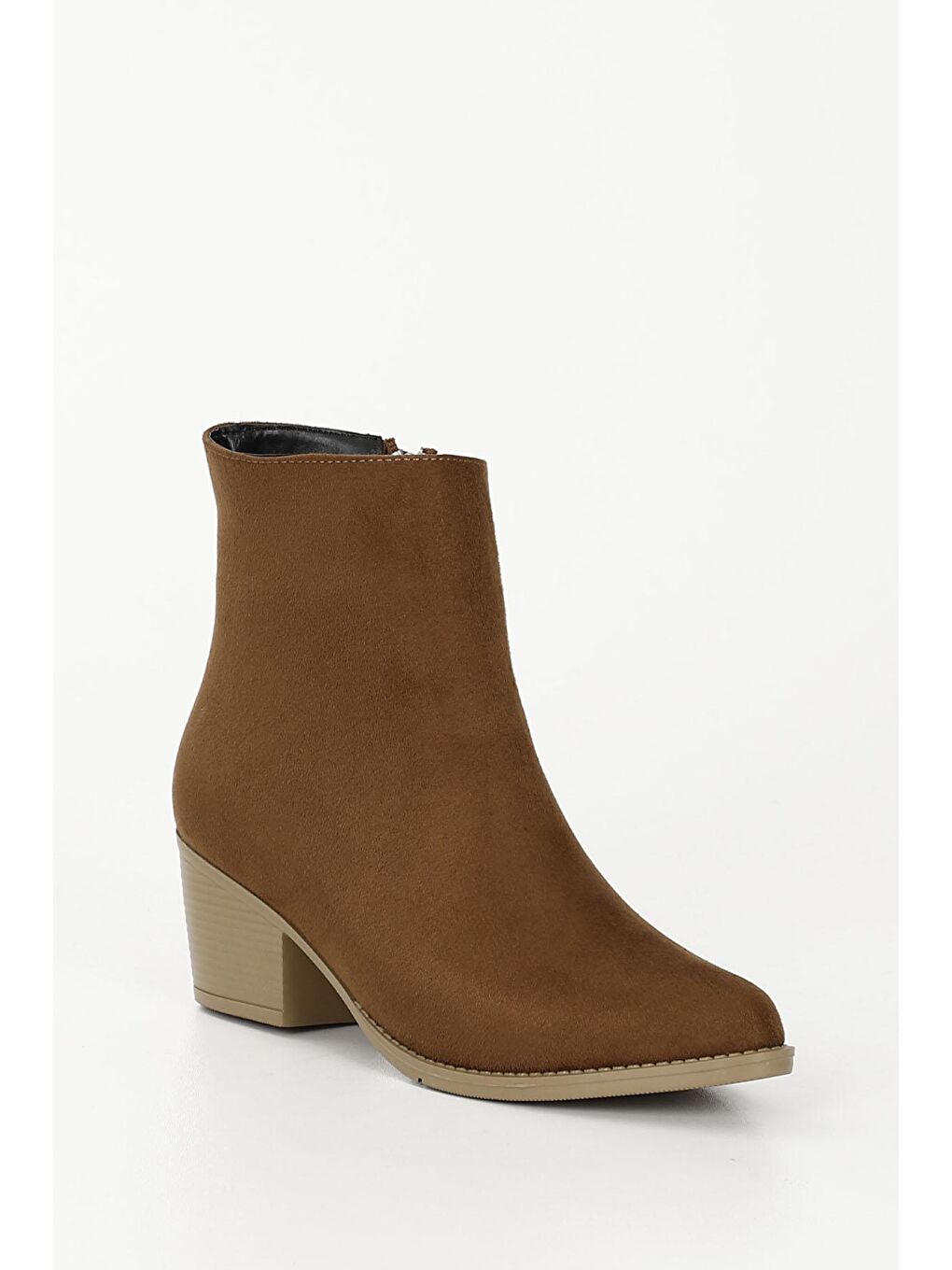 Kahverengi TABA  Sivri Burun Topuklu Western Kovboy Kadın Günlük Bot 35805-4