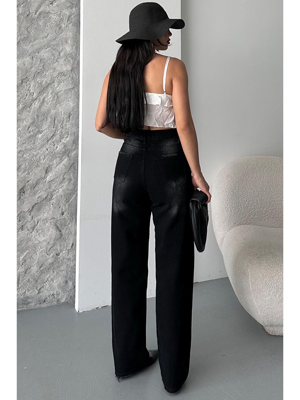 Palazzo Pantolon Siyah - 27358-4