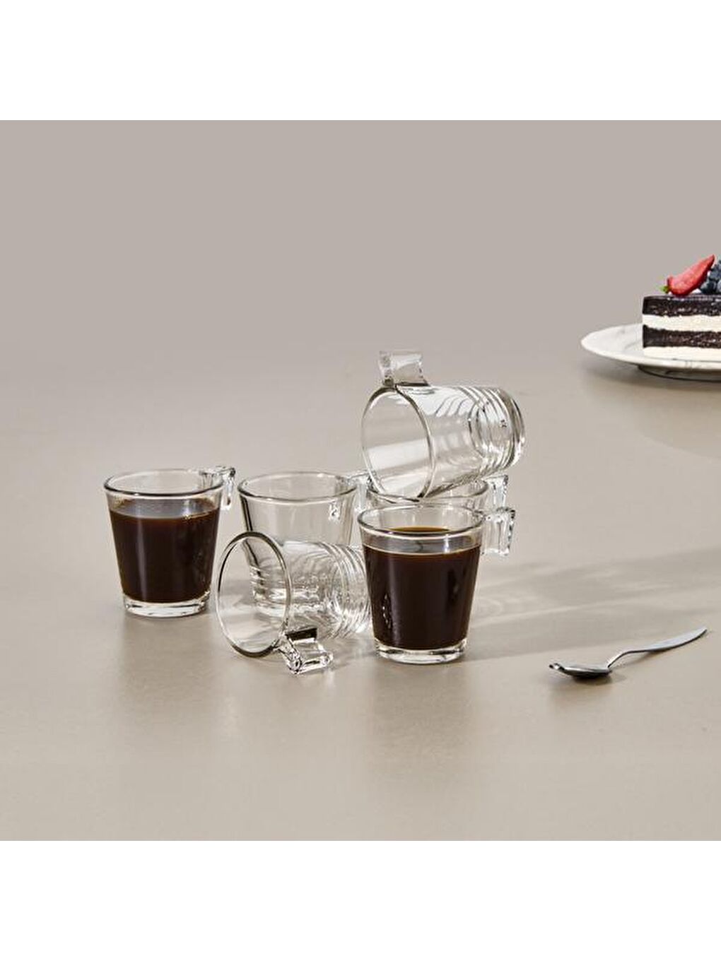 Renksiz Napoli 6'lı Espresso Fincanı - Şeffaf - 90 ml