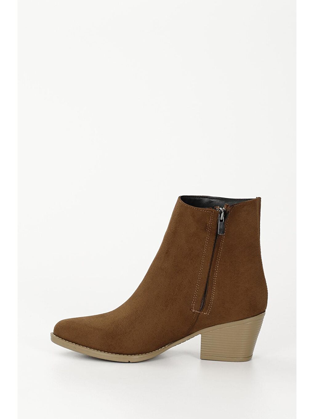 Kahverengi TABA  Sivri Burun Topuklu Western Kovboy Kadın Günlük Bot 35805-5