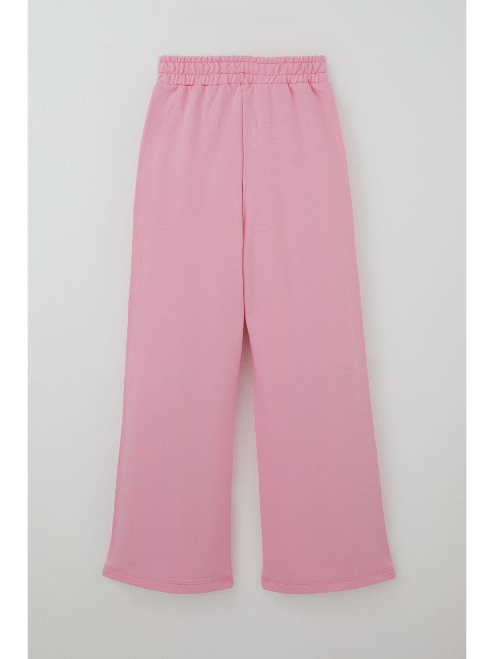 Kız Çocuk Eşofman Altı Fiyonk Aksesuarlı Beli Lastikli Geniş Paça Pembe (4-8 Yaş)-1