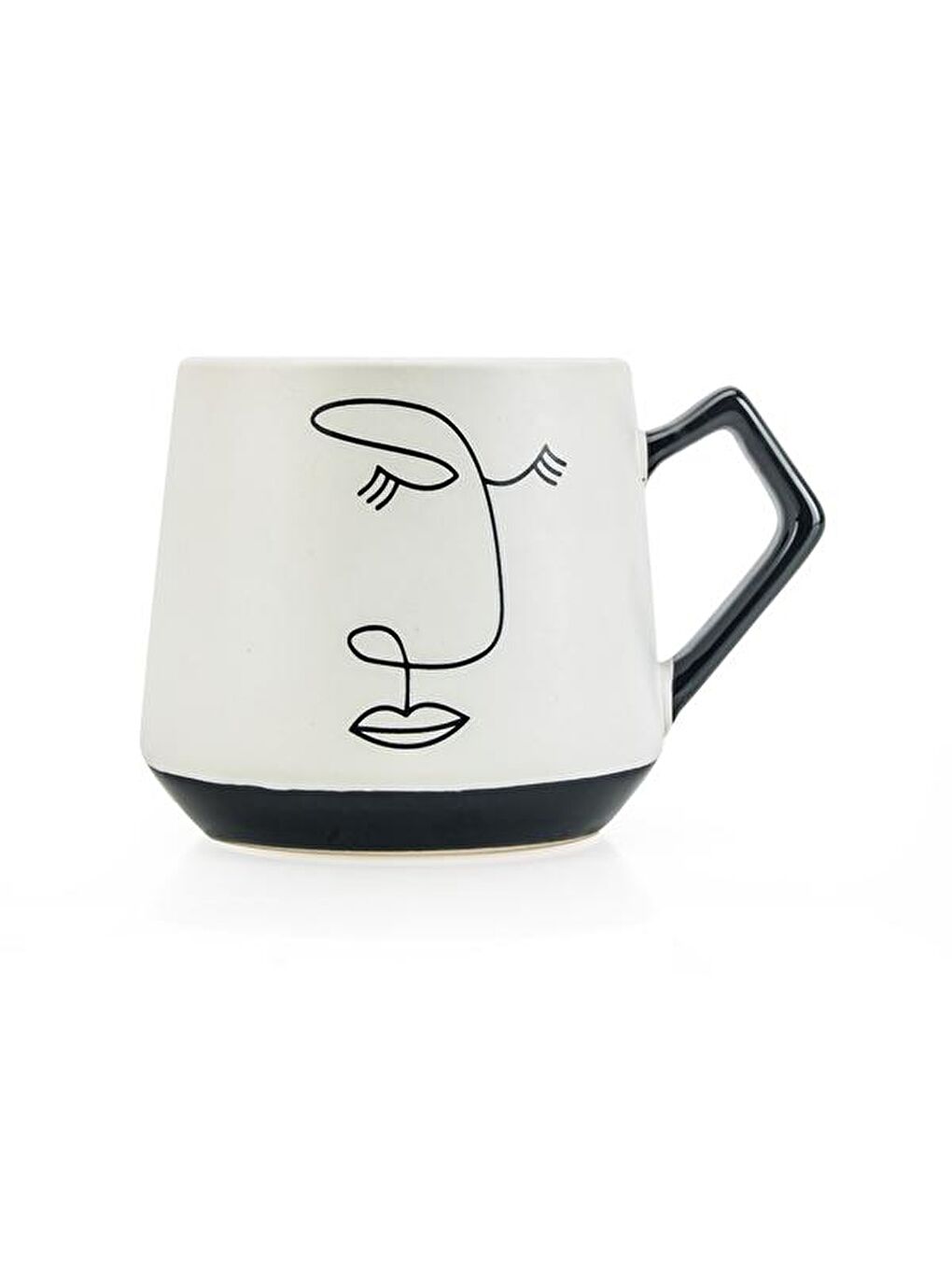 Kitchen Face Baskılı Kupa - Siyah / Beyaz - 500 ml-2