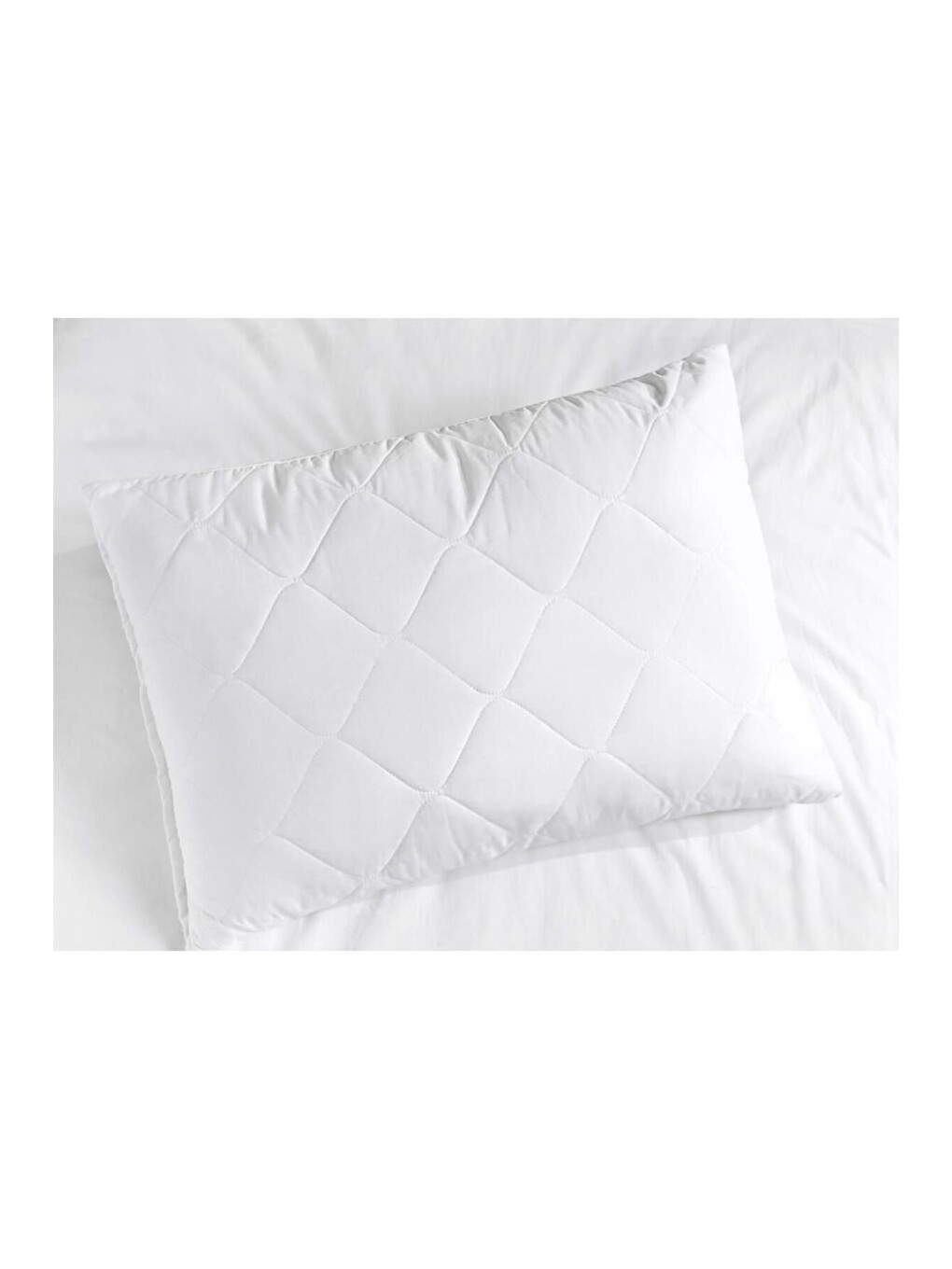 Beyaz Kapitone Silikon Yastık 50x70cm 2 Adet
