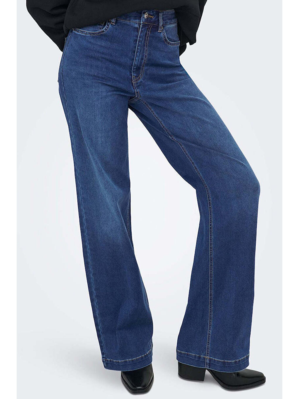 Mavi Onlmadison Pamuklu Wide Leg Yüksek Bel Geniş Paça Jeans 15358210-2