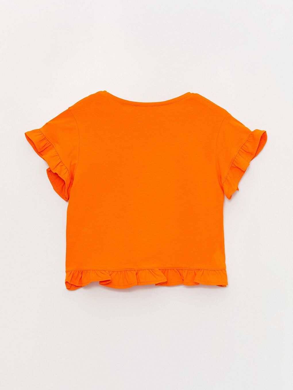 Turuncu Kız Çocuk Baskılı Miracle Tişört-1