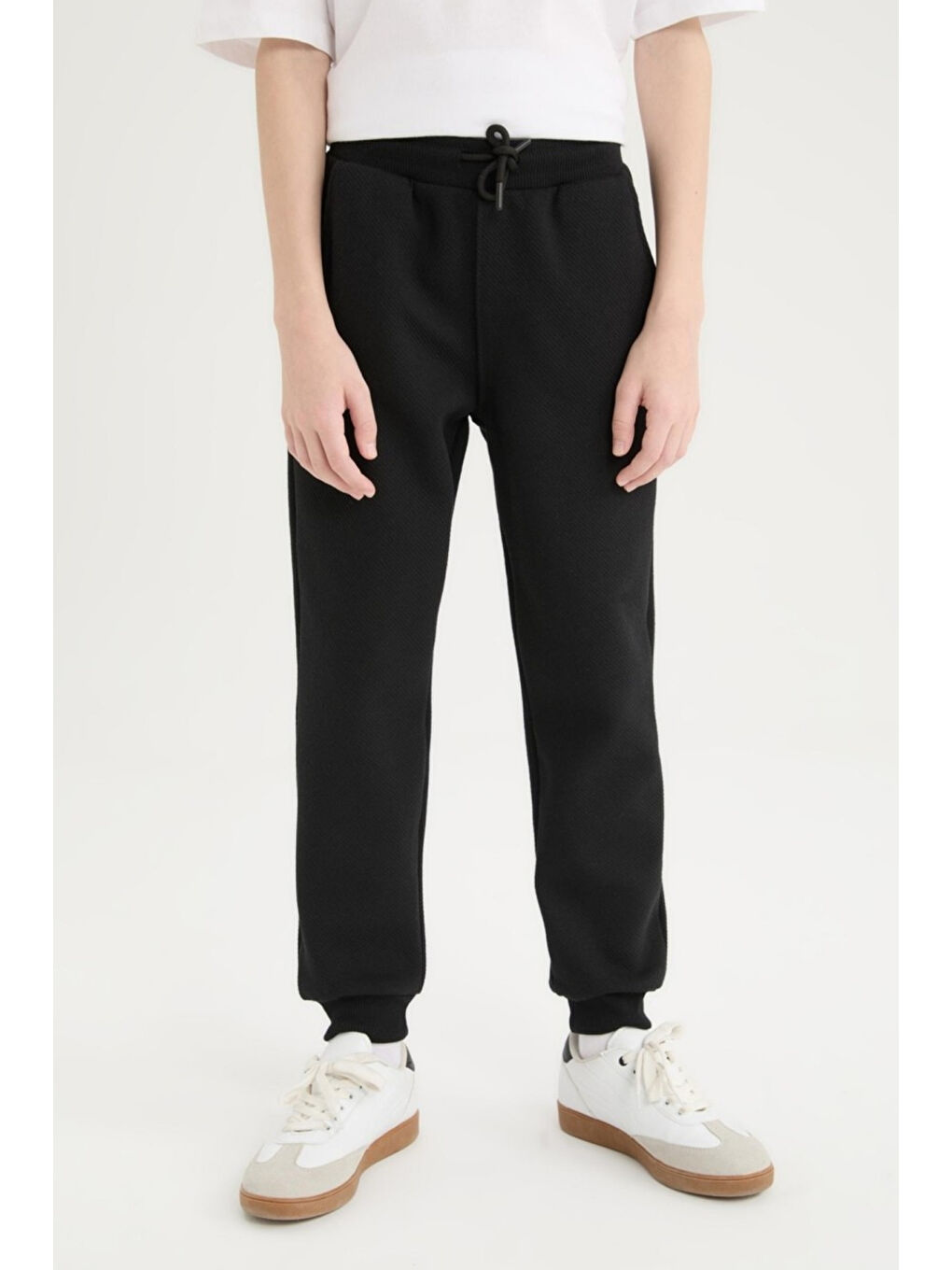 Siyah Erkek Çocuk Basic Jogger Paça Okul Eşofman Altı AK-2350-1