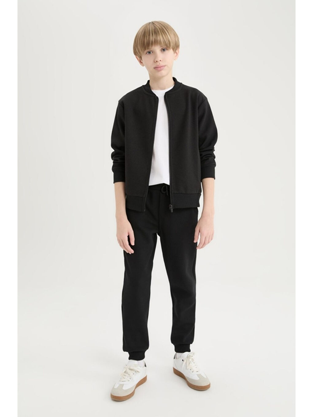 Siyah Erkek Çocuk Basic Jogger Paça Okul Eşofman Altı AK-2350-2