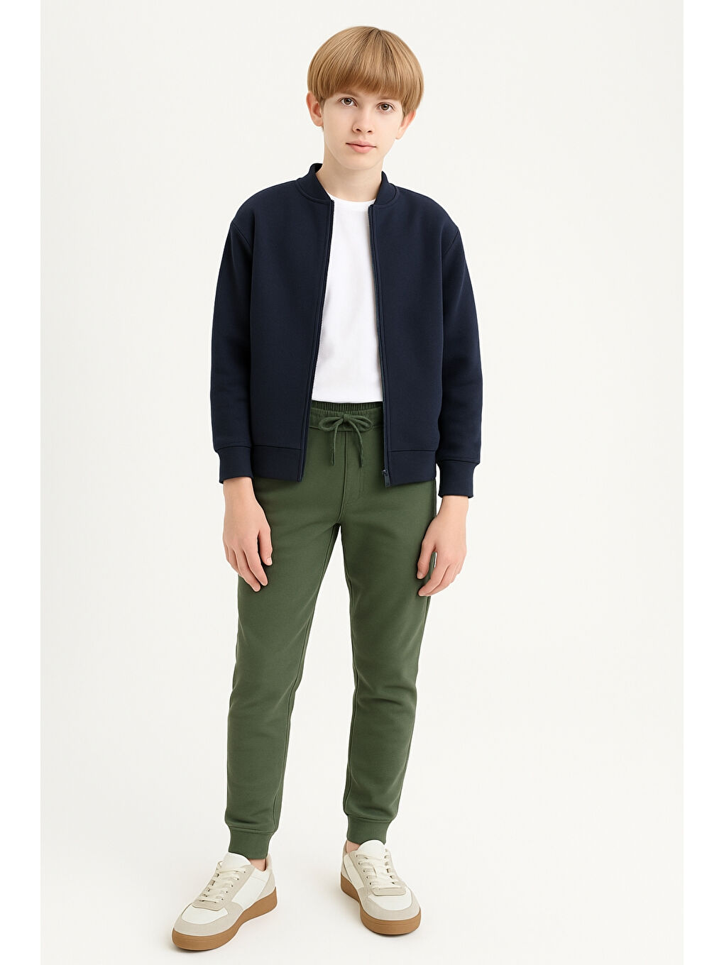 Haki Erkek Çocuk Basic Jogger Paça Okul Eşofman Altı AK-2350