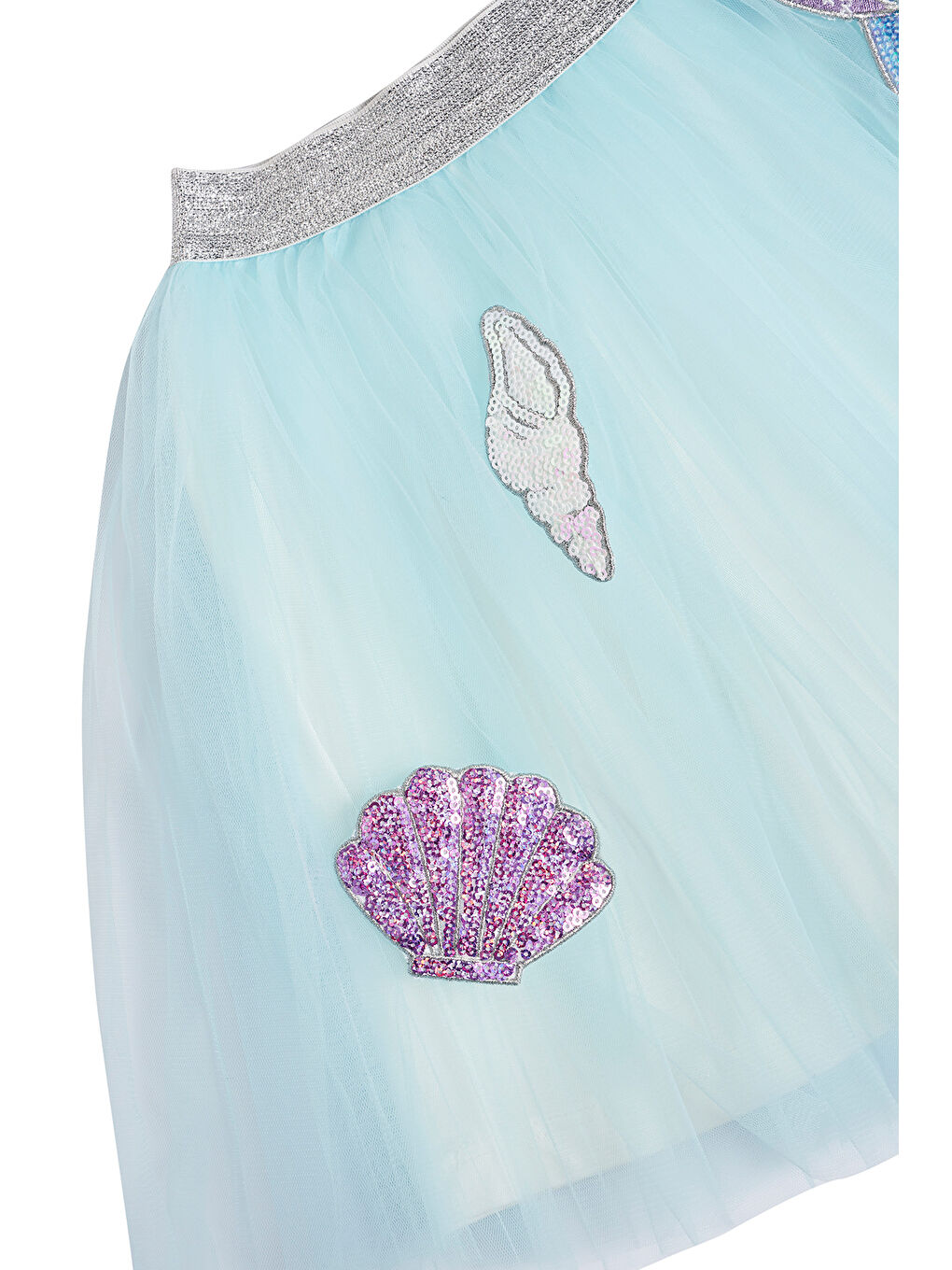 Mavi Kız Çocuk Tütülü Etek-4