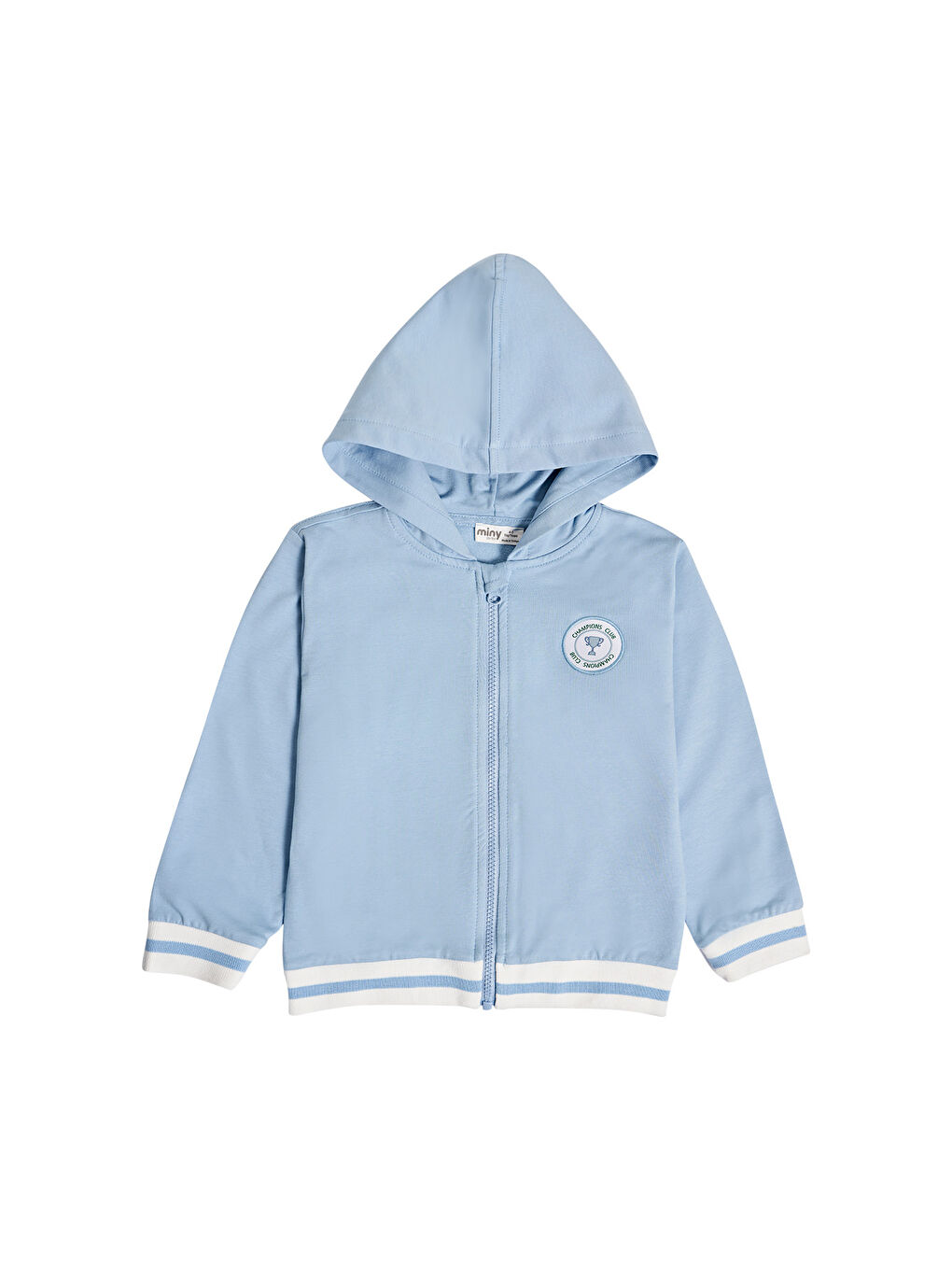 Mavi Erkek Çocuk Kapüşonlu Fermuarlı Sweat-2