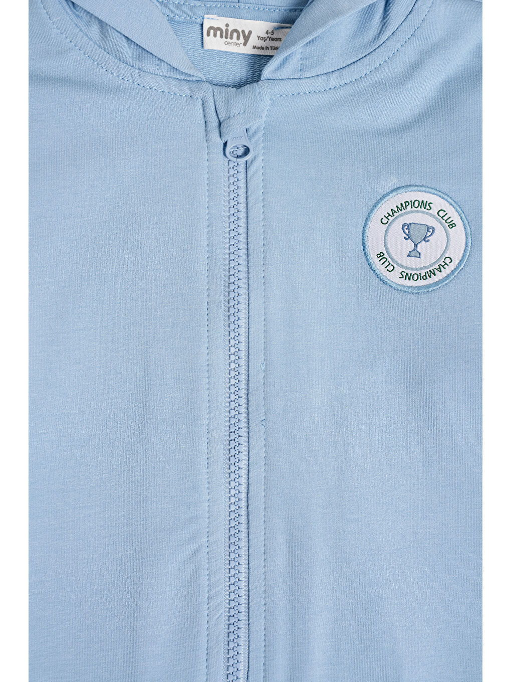 Mavi Erkek Çocuk Kapüşonlu Fermuarlı Sweat-4