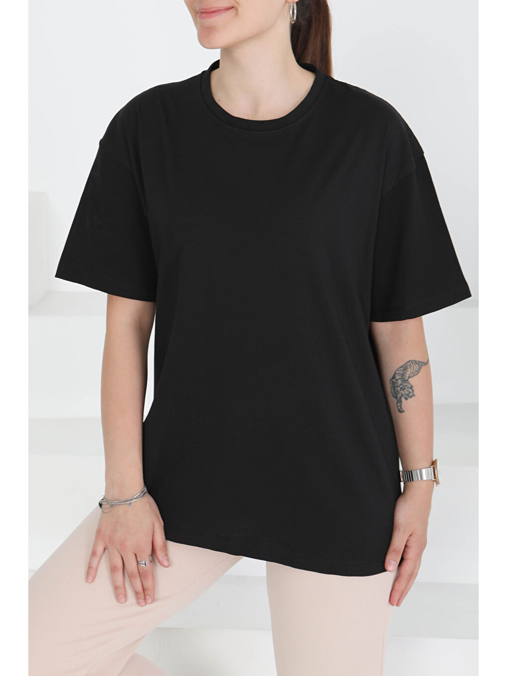 Kısa Kollu T-Şhirt Siyah - 27346-1