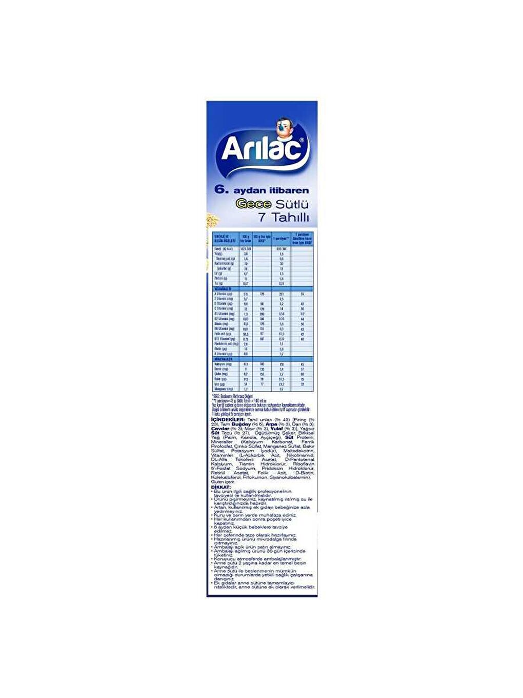 Arılac Renksiz Instant Ek Gıda 7 Tahıllı Gece 200 gr - 2