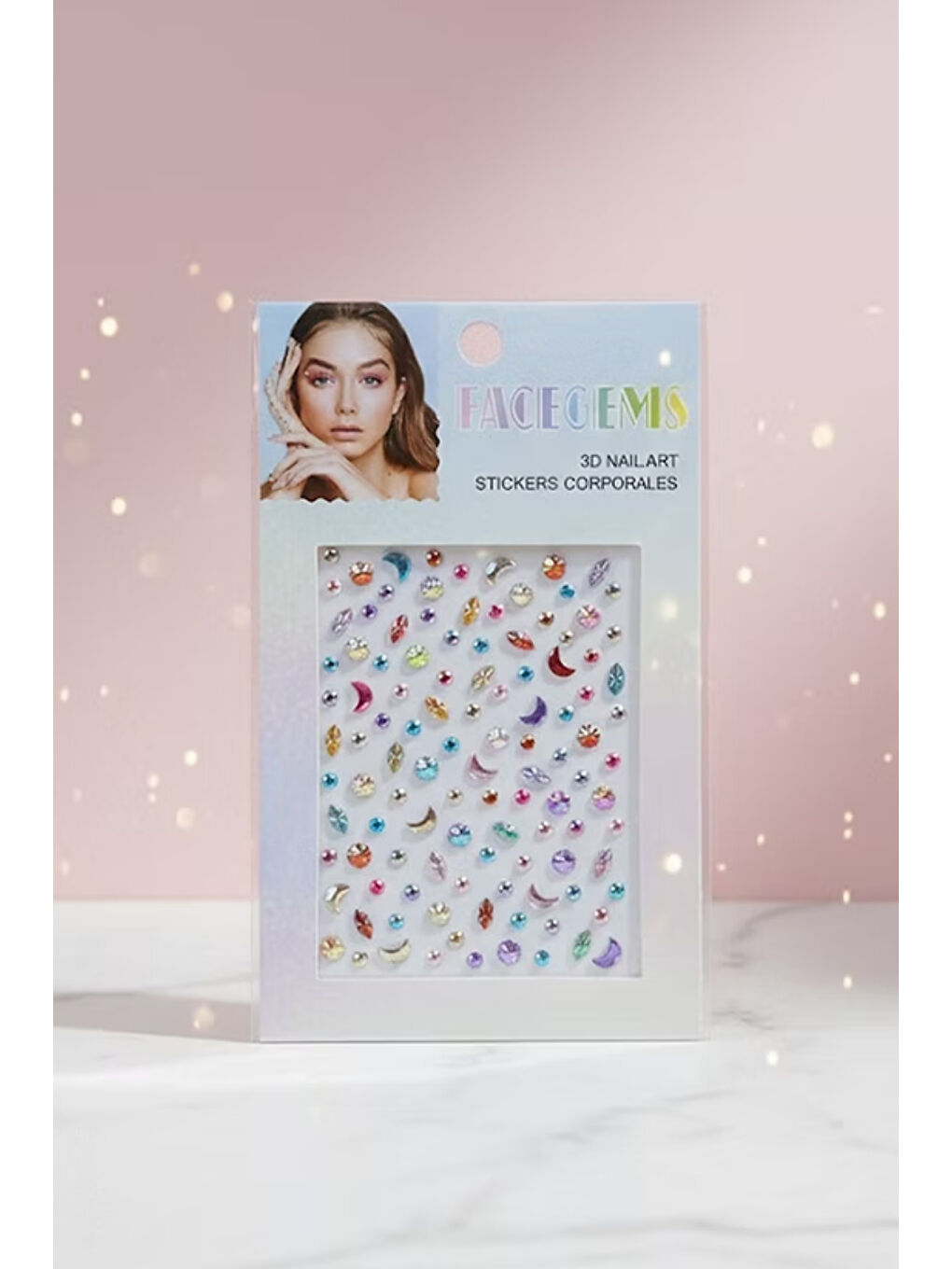 Karışık Çok Renkli  Gökyüzü Temalı Kız Çocuk Yüz Sticker