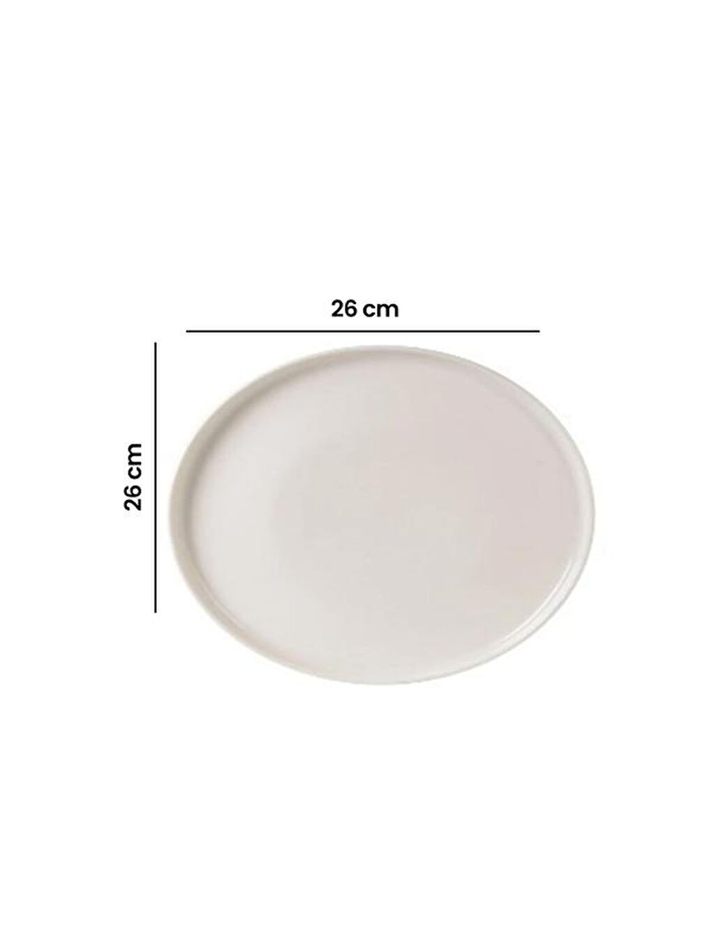 Beyaz Toledo Servis Tabağı - 26 cm-1