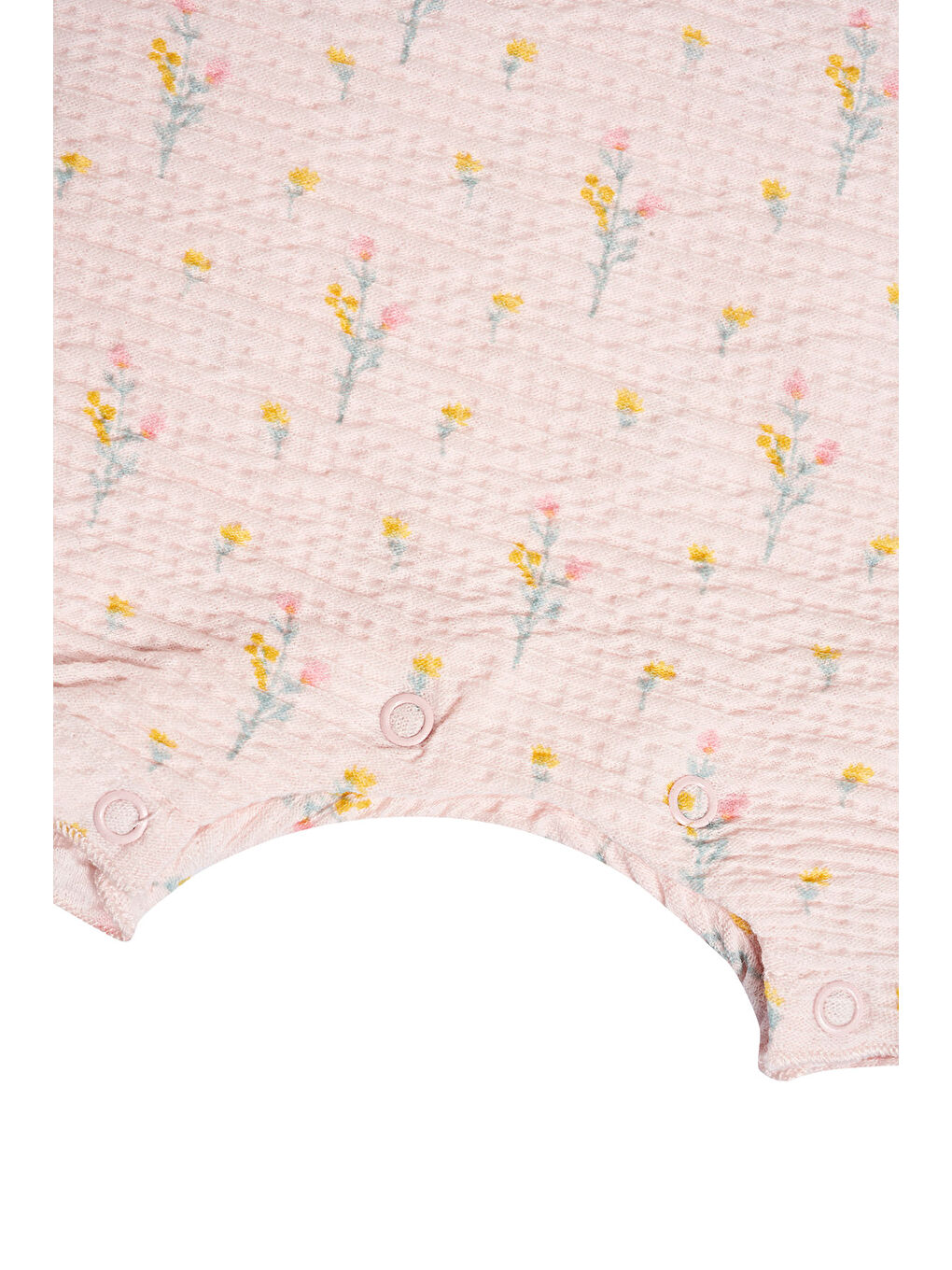 Pembe Çiçek Desenli Kız Bebek Tulum-5