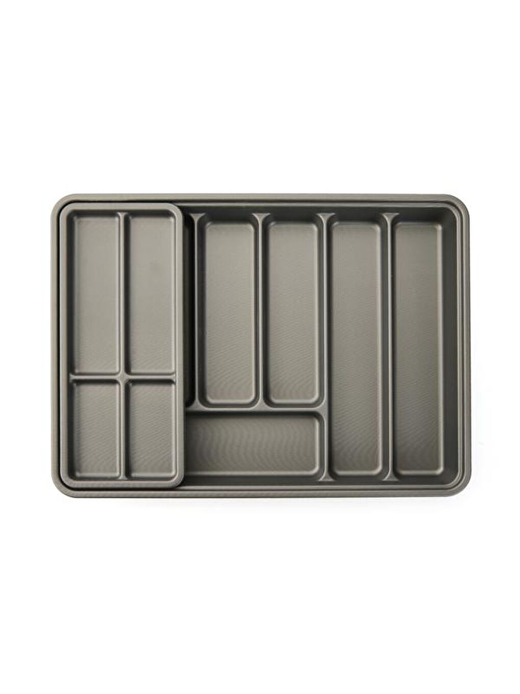 Büyük Katlı Çekmece İçi Kaşıklık - Antrasit - 49x36 cm