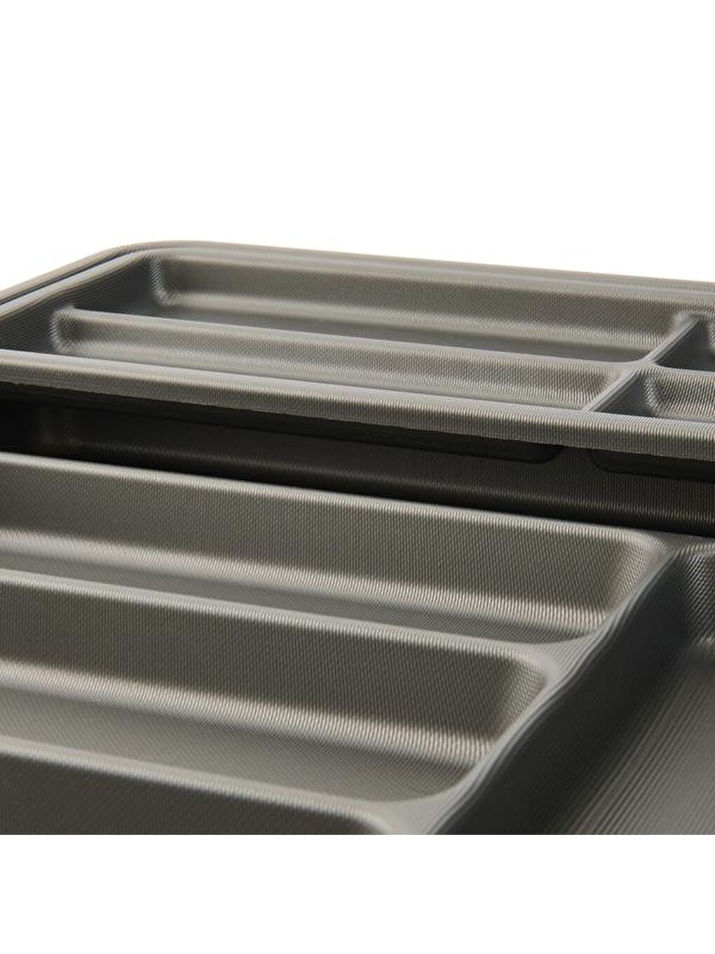 Büyük Katlı Çekmece İçi Kaşıklık - Antrasit - 49x36 cm-2