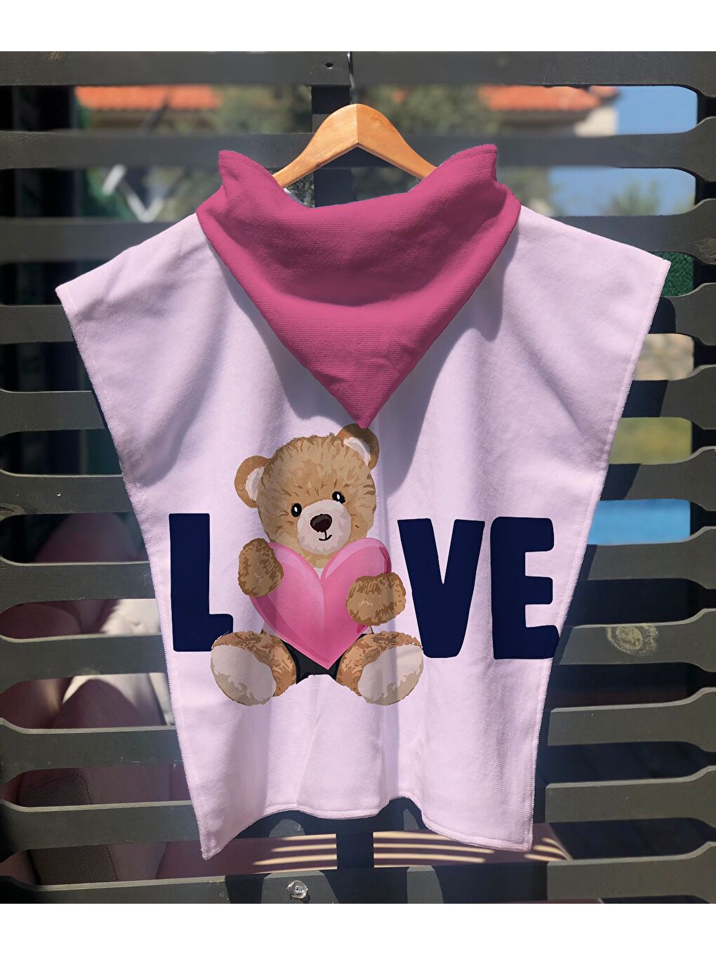 Karışık Özel Tasarım teddy bear desenli Hızlı Kuruyan 60x60 cm Plaj Havlusu – Baskılı