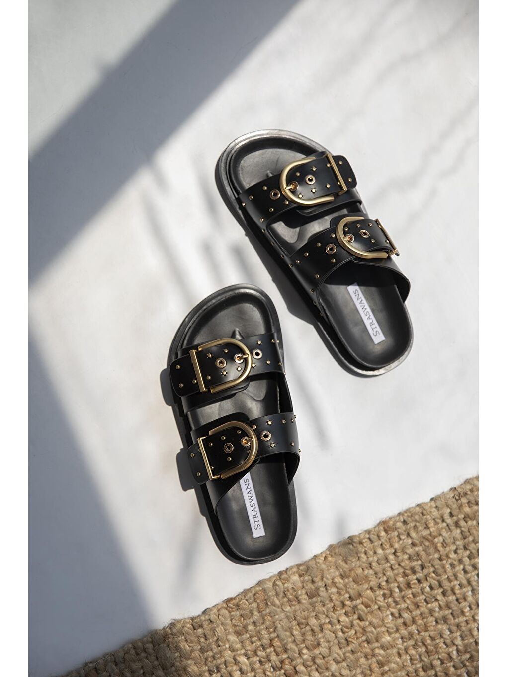 Pella  Kadın  Drop  Detay  Günlük  Konfor Terlik Siyah-1