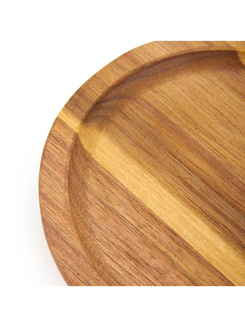 Akasya Oval Servis Sunum Tabağı - Kahverengi - 18,8x9,6x1,6 cm-1