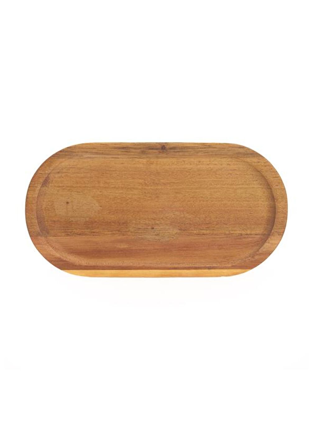 Akasya Oval Servis Sunum Tabağı - Kahverengi - 18,8x9,6x1,6 cm-3