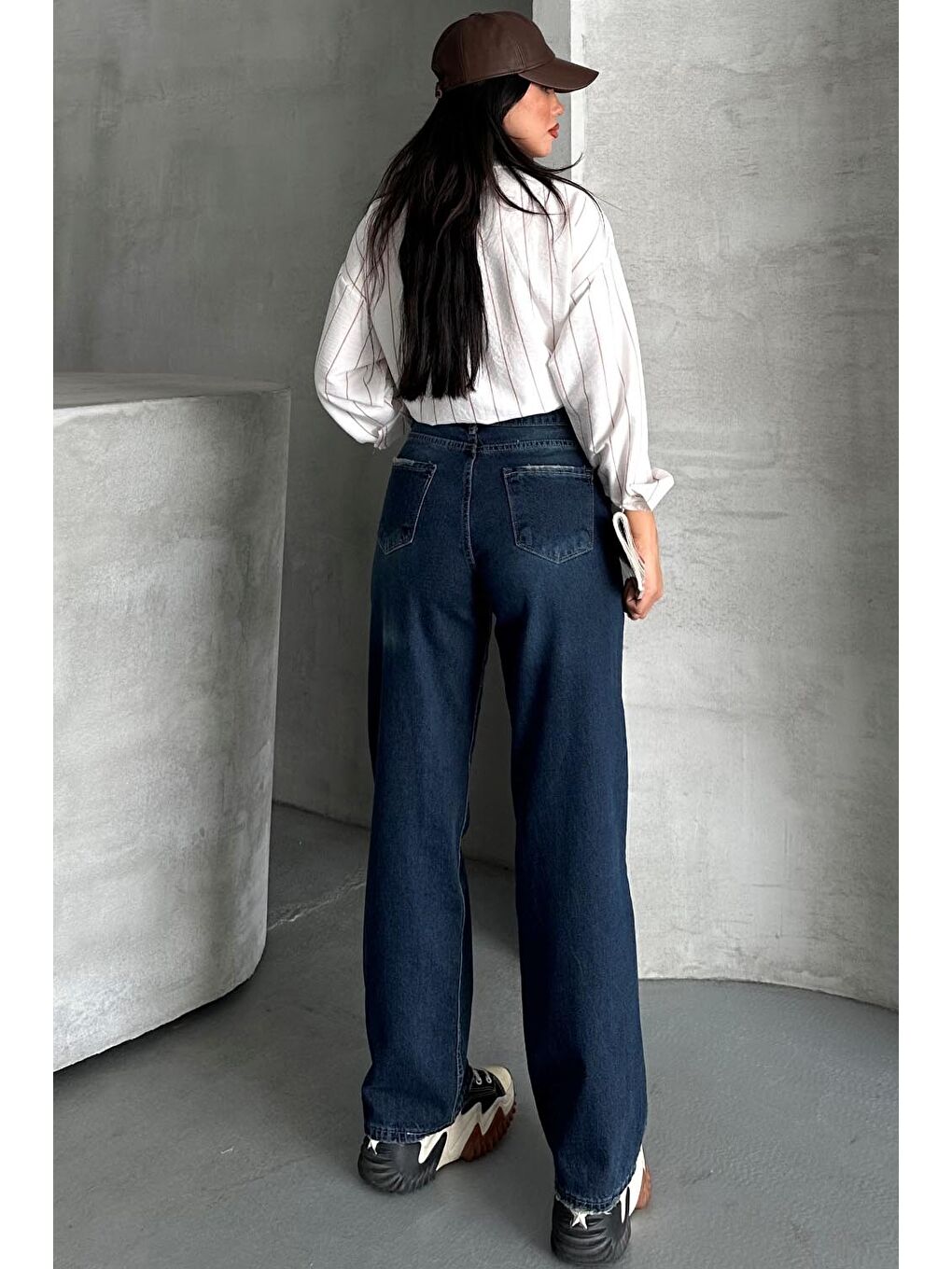 Palazzo Pantolon Koyu Mavi - 27358-4