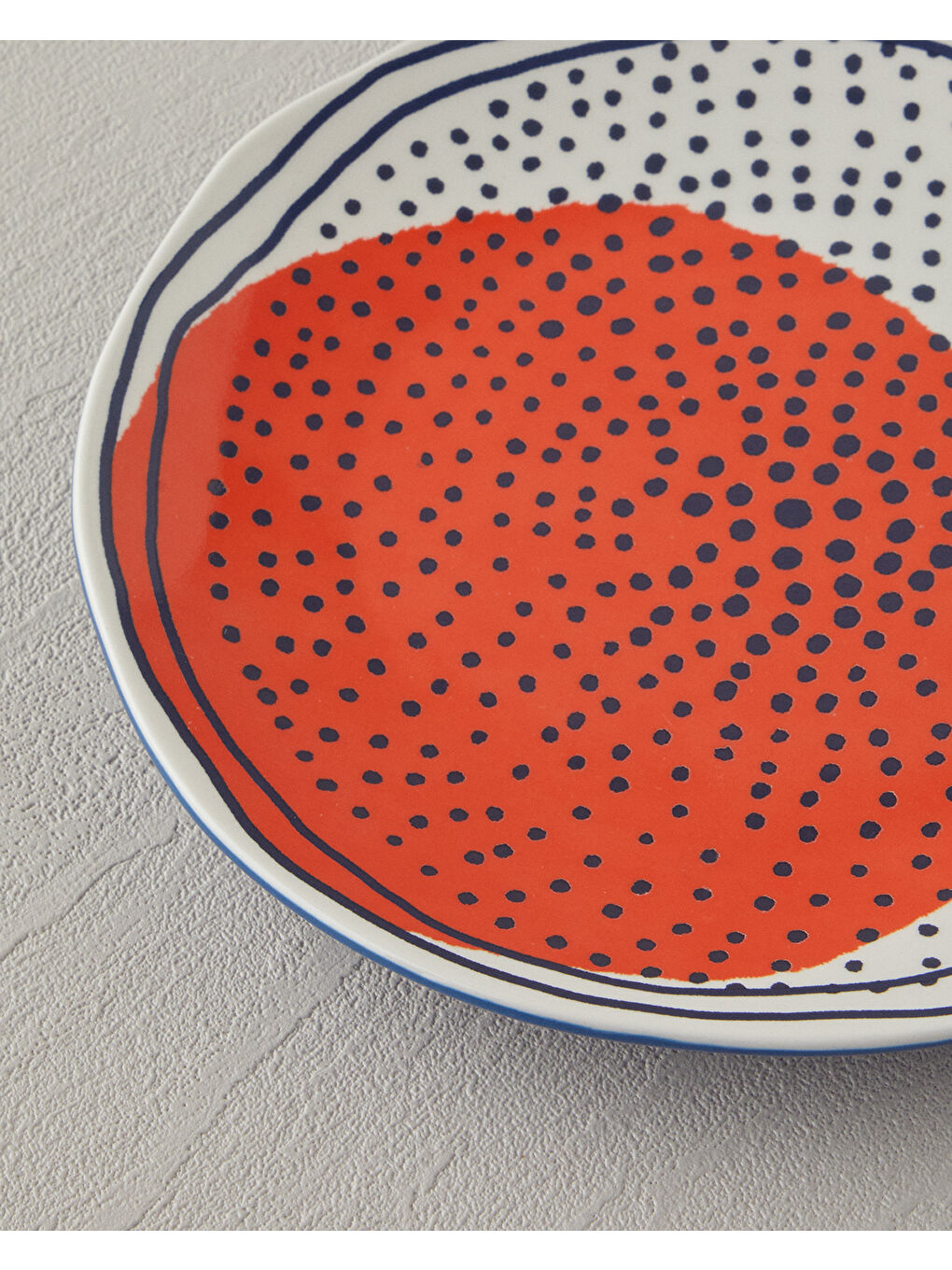 Kahverengi Arzu Sabancı Patch Stoneware Pasta Tabağı 20 cm Terracotta-2