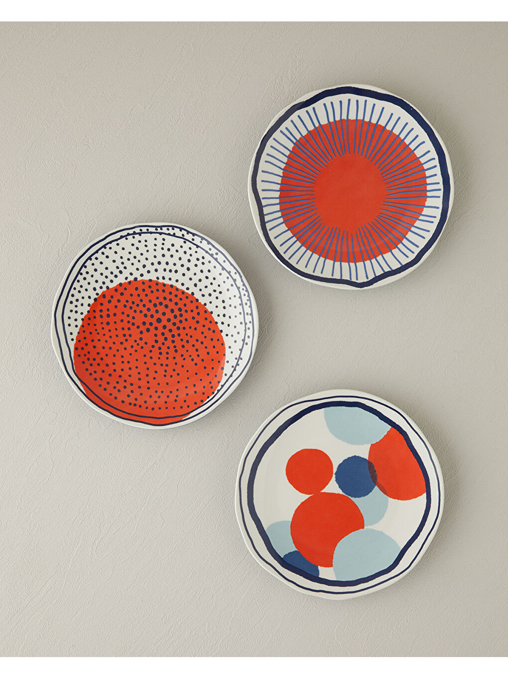 Kahverengi Arzu Sabancı Patch Stoneware Pasta Tabağı 20 cm Terracotta-3