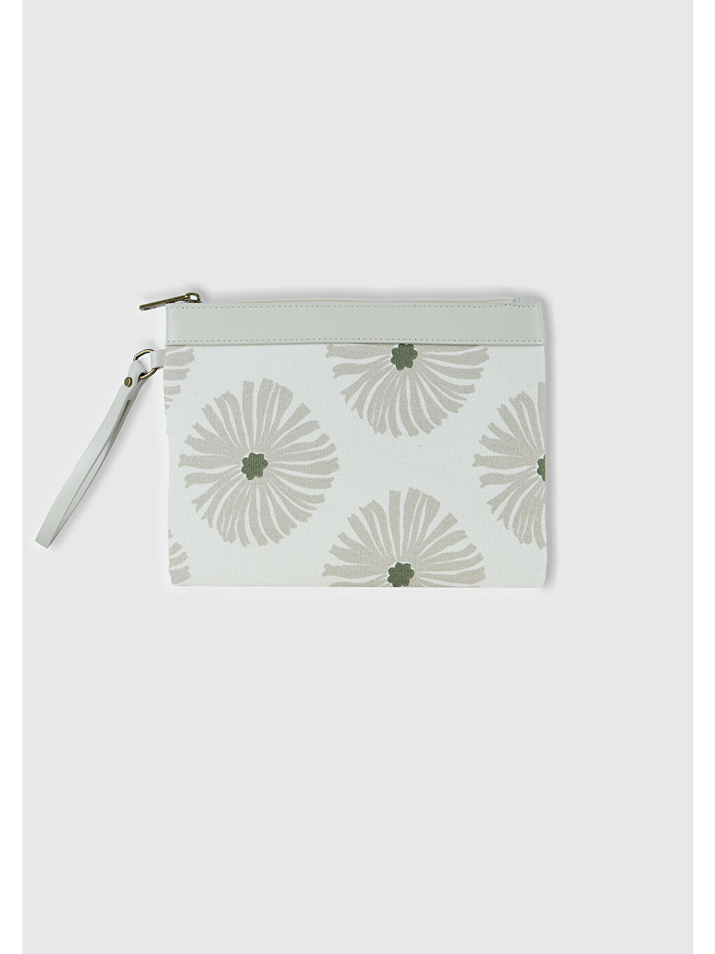 Ekru Kadın Krem Desenli Cüzdan