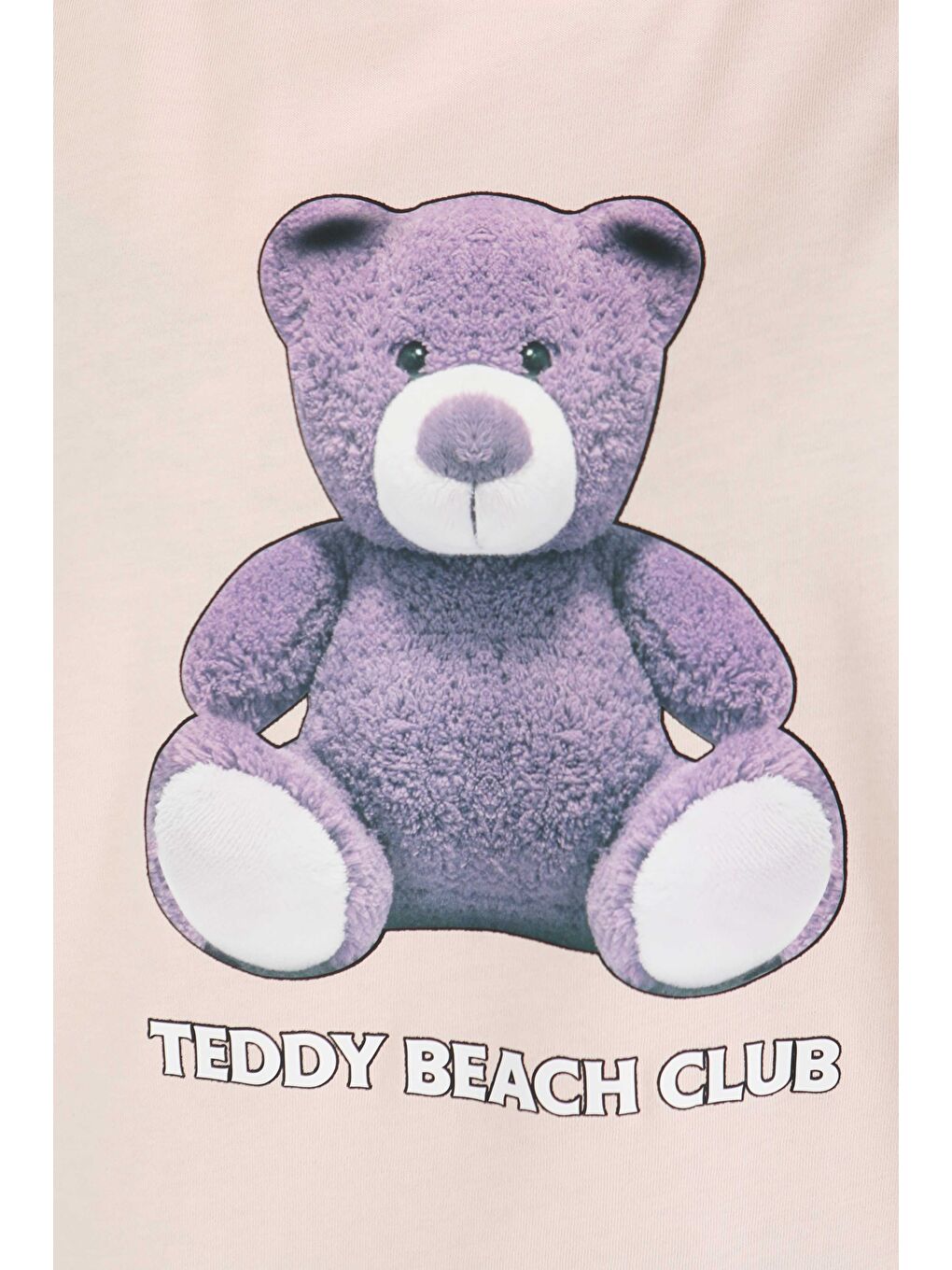 Pembe Baskılı Kısa Kollu T-Şhirt Pudra - 27347-3