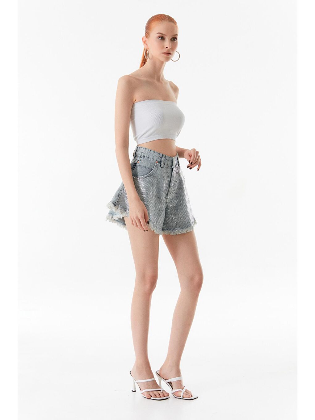 Beyaz Basic Fitilli Büstiyer-1