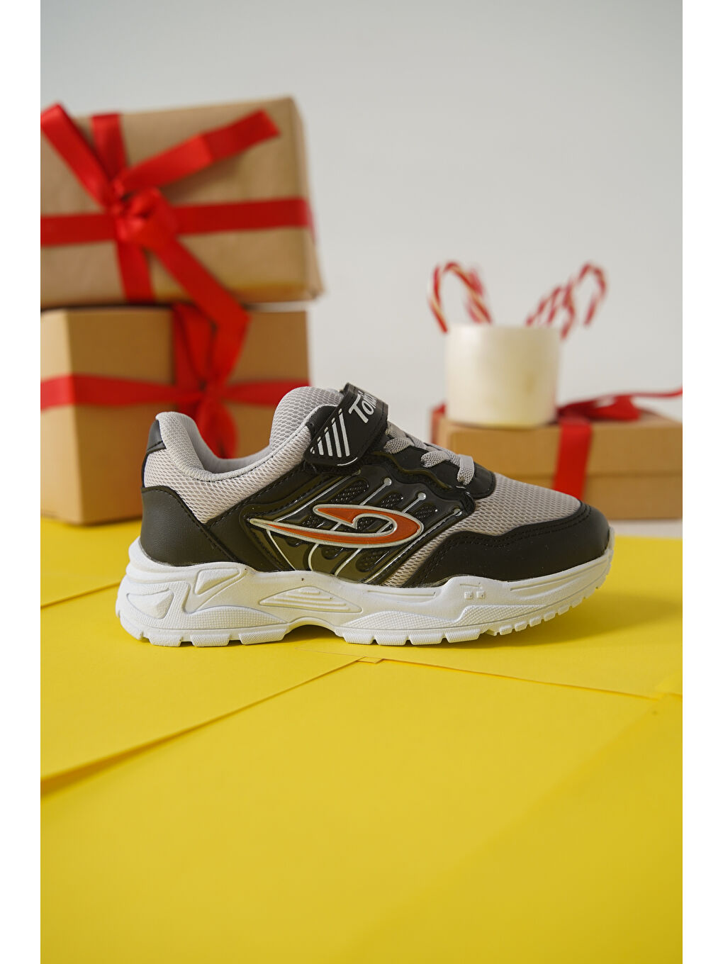 Mavi Tontik Cırtlı Çocuk Unisex Spor Ayakkabı-2