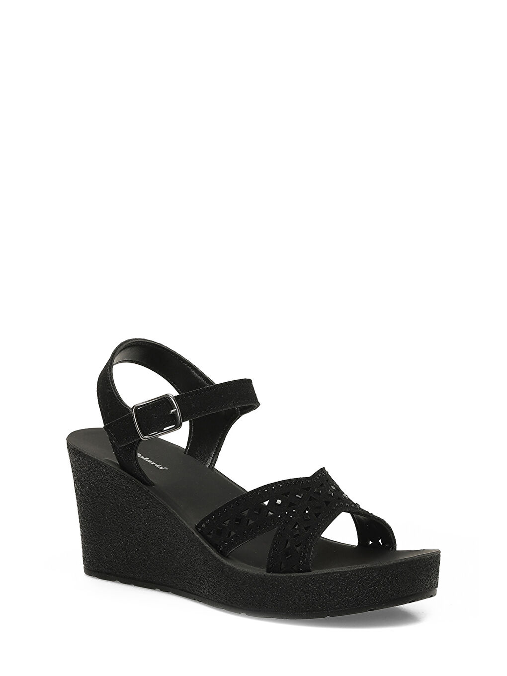 409103.Z Siyah Kadın Dolgu Topuk Sandalet-1