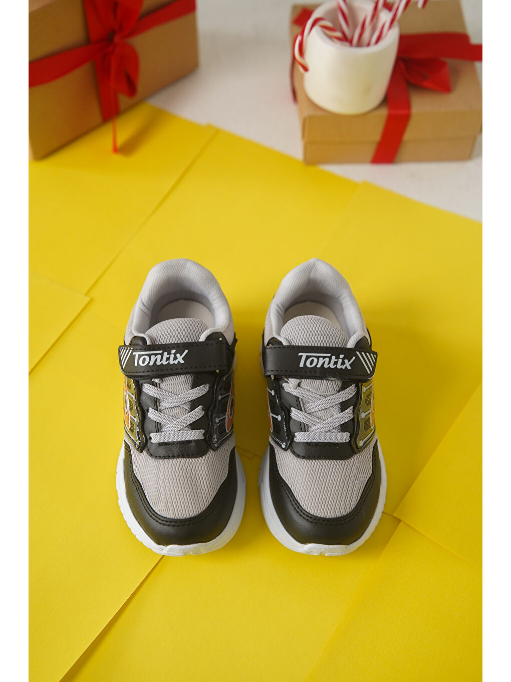 Mavi Tontik Cırtlı Çocuk Unisex Spor Ayakkabı-3