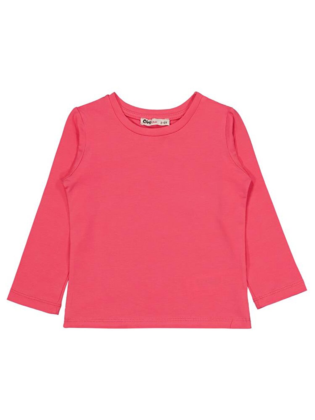 Girls Basic 2-5 Yaş Sweatshirt - Pembe 3-4 Yaş