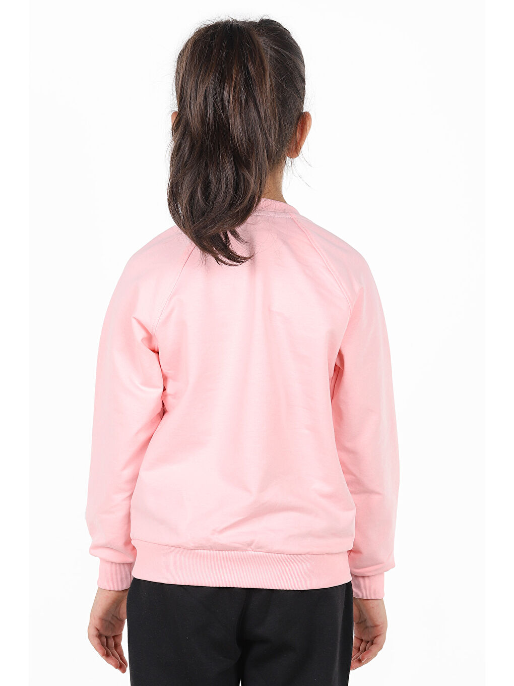 KİKO Pembe Bisiklet Yaka Baskılı Uzun Kollu Kız Çocuk Sweatshirt - 1