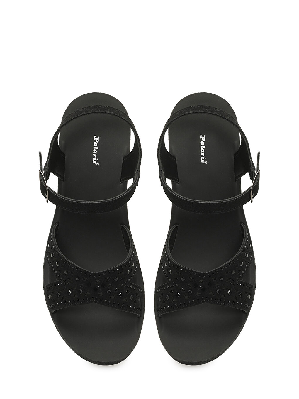 409103.Z Siyah Kadın Dolgu Topuk Sandalet-3