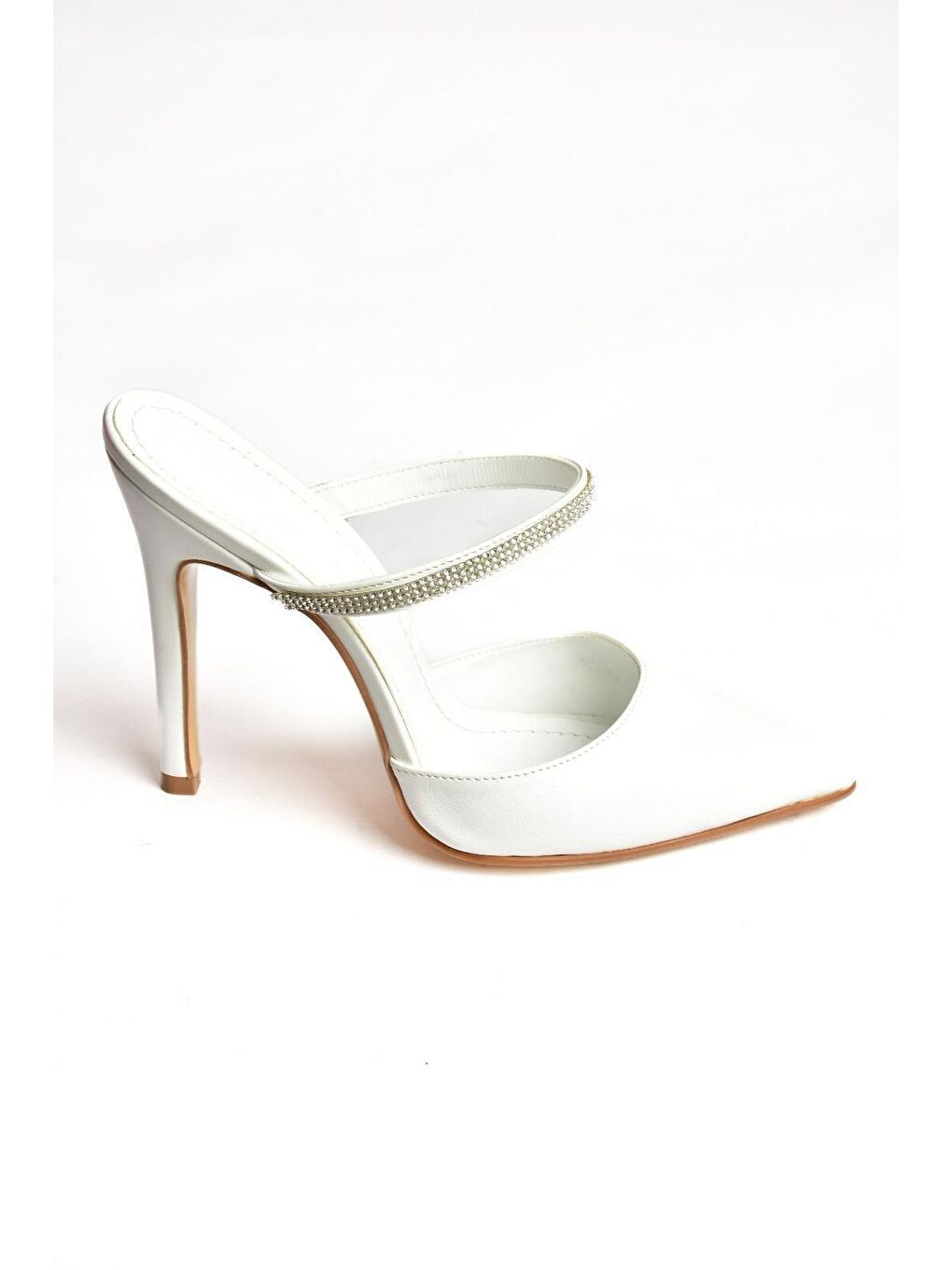 S3726564 Beyaz Kadın Topuklu Terlik