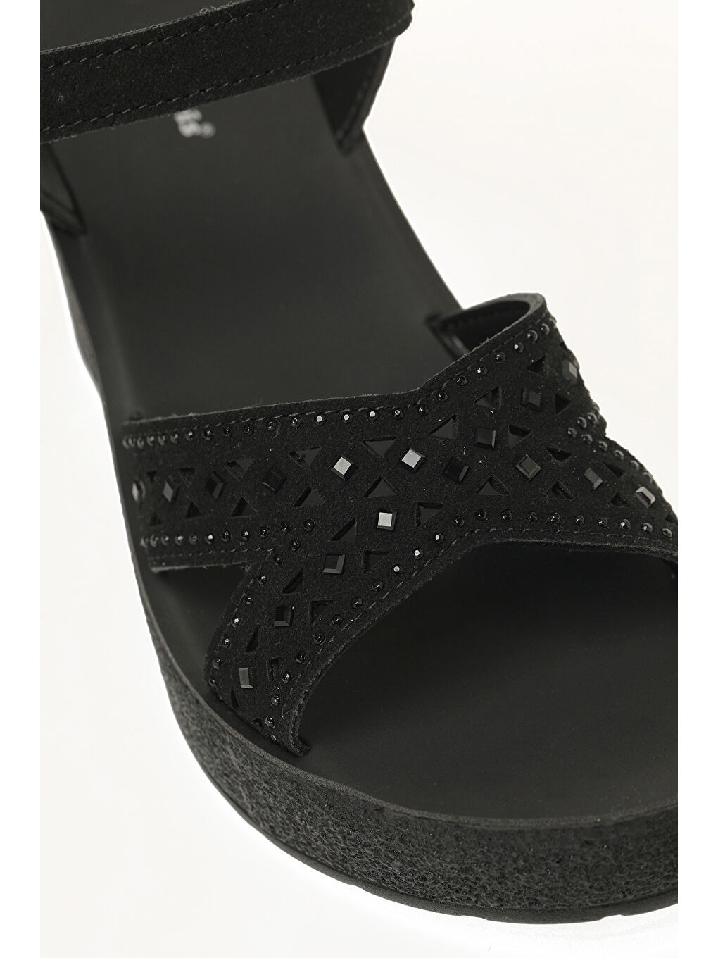 409103.Z Siyah Kadın Dolgu Topuk Sandalet-6