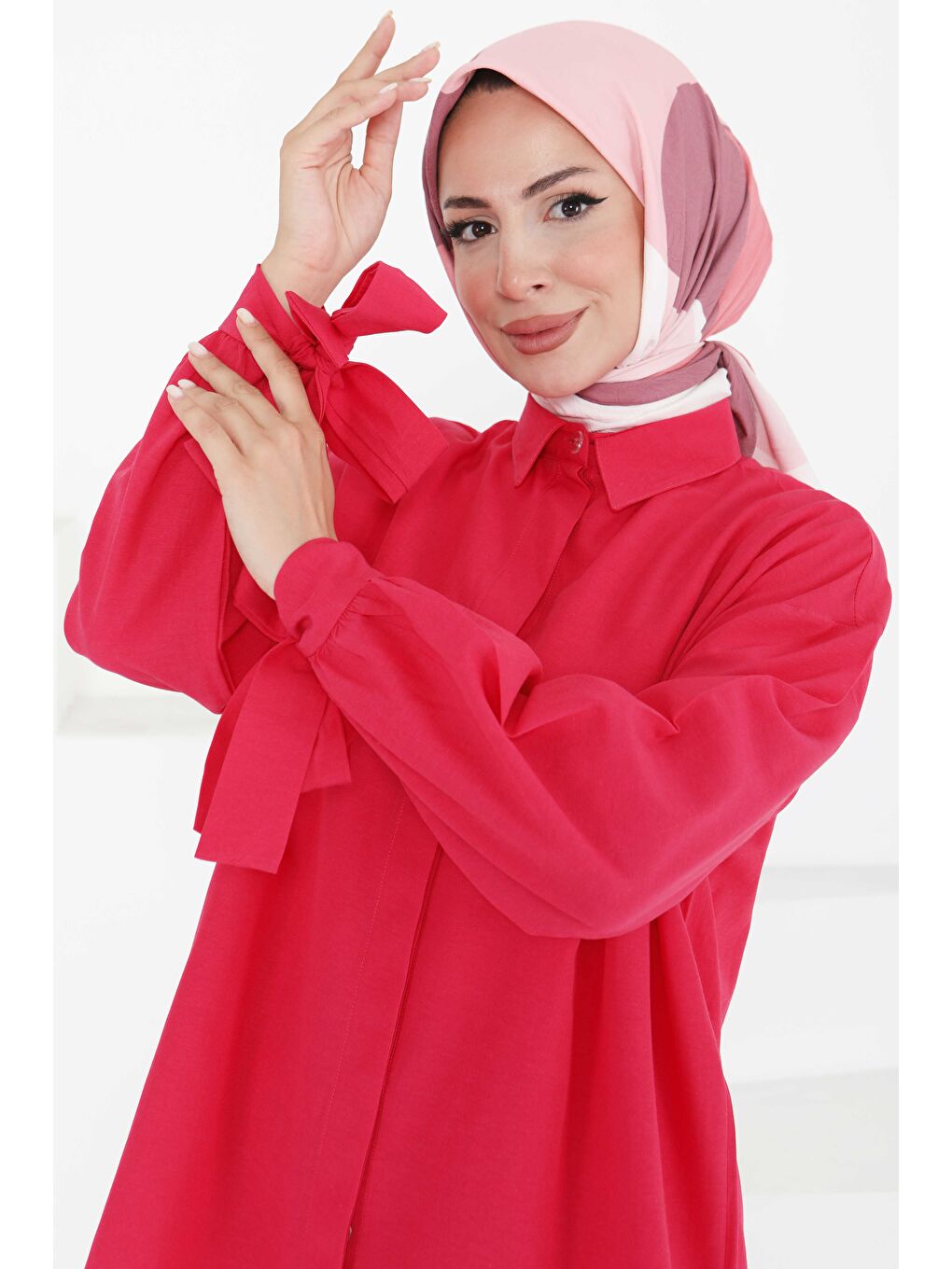 Fuşya Kol Detaylı İkili Takım Fusya - 27085-3